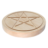 Solid Birch Wood Wiccan Pentacle Paten Unfinished