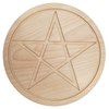 Solid Birch Wood Wiccan Pentacle Paten Unfinished