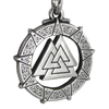 Valknut Warrior's Knot Pewter Pendant Necklace