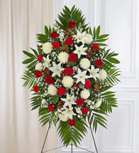 Standing Spray with Red Roses