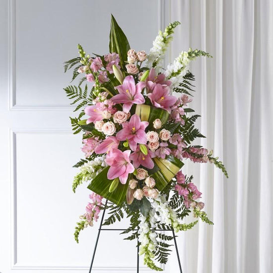 The Elegant Embrace Standing Spray Clarence Walker Florist