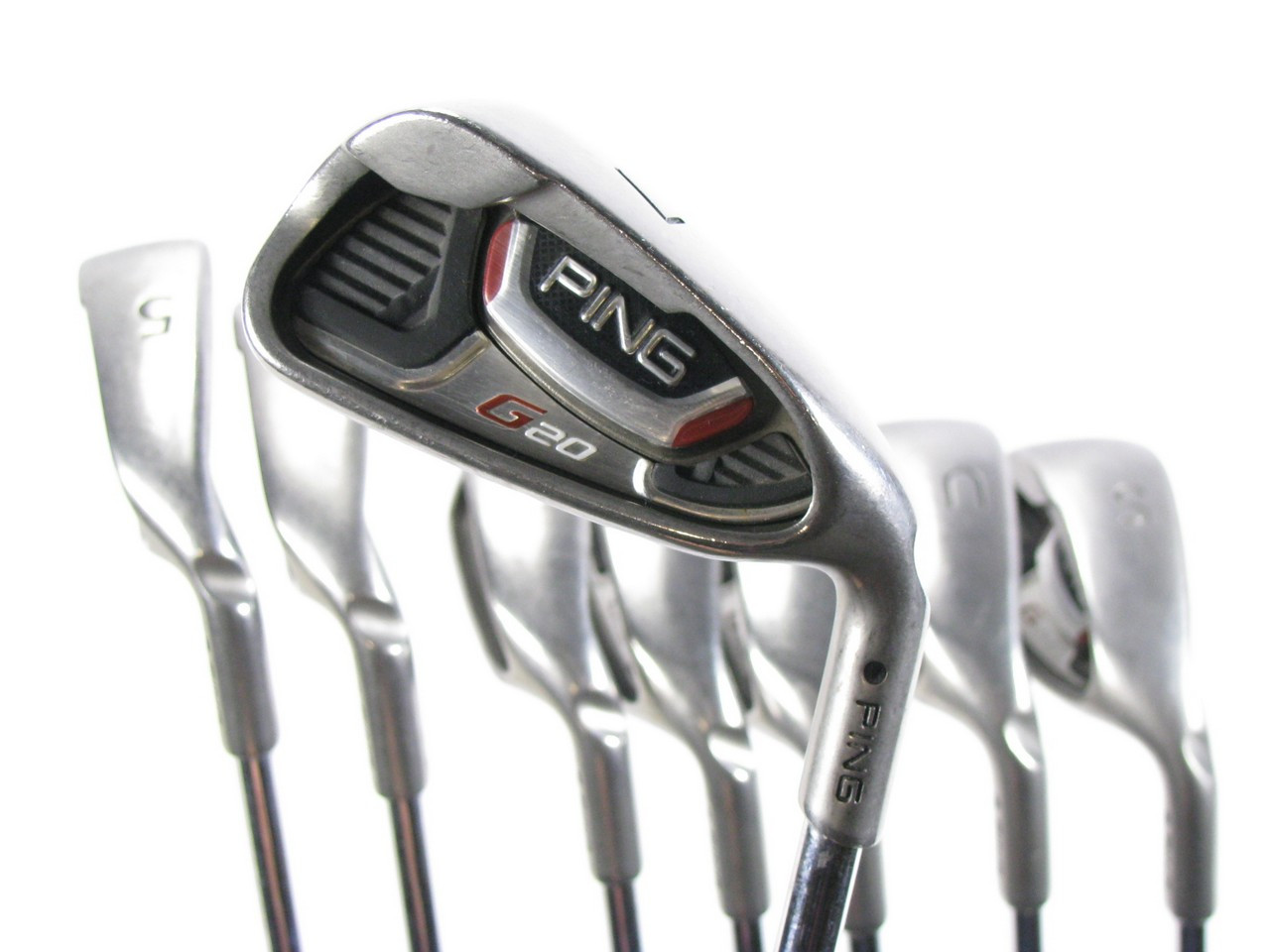 Ping G20 BLACK DOT Iron Set 5PW+UW+SW w/ Steel CFS Regular Flex