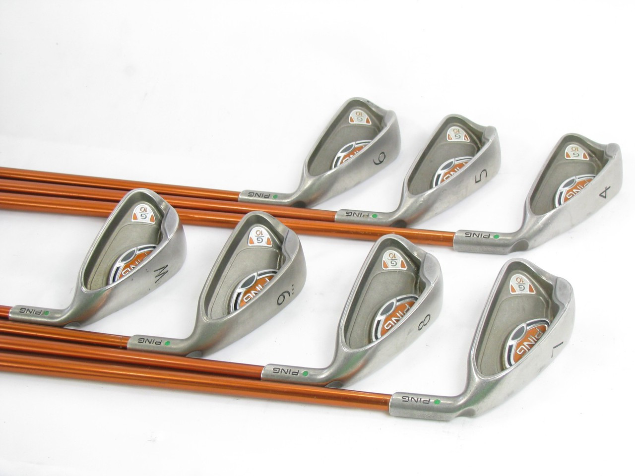Ping G10 GREEN DOT iron Set 4PW w/ Graphite TFC 129 Regular Flex (Out