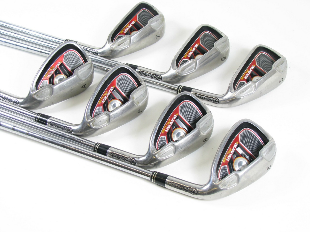 TaylorMade Burner Plus iron set 5PW+AW w/ Steel Stiff Flex +1/2" (Out