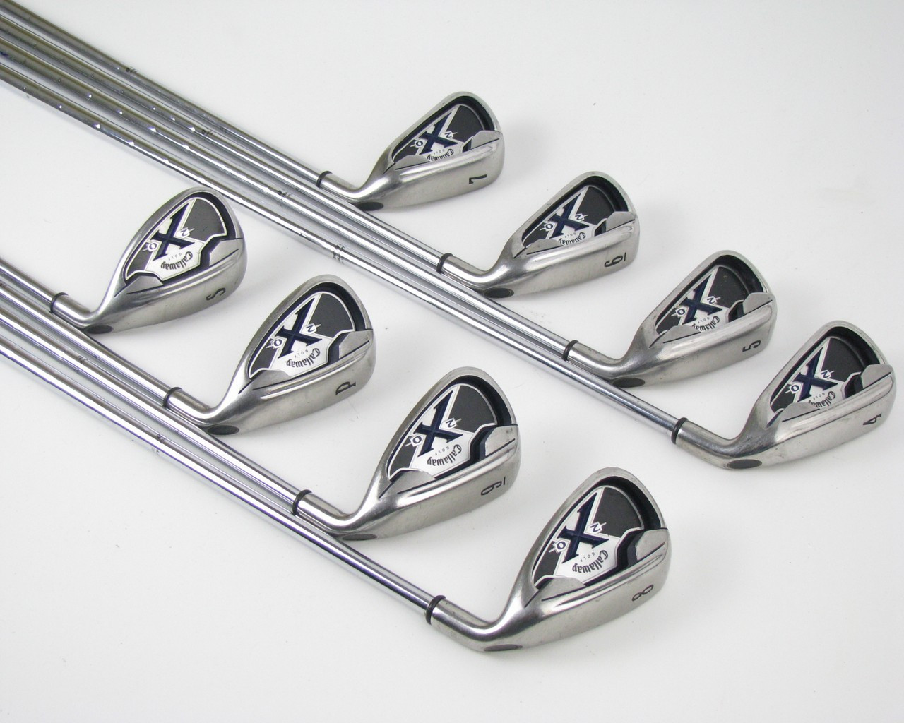 Callaway X20 iron set 4PW+SW w/ Steel Uniflex +1/2" x20 Clubs n
