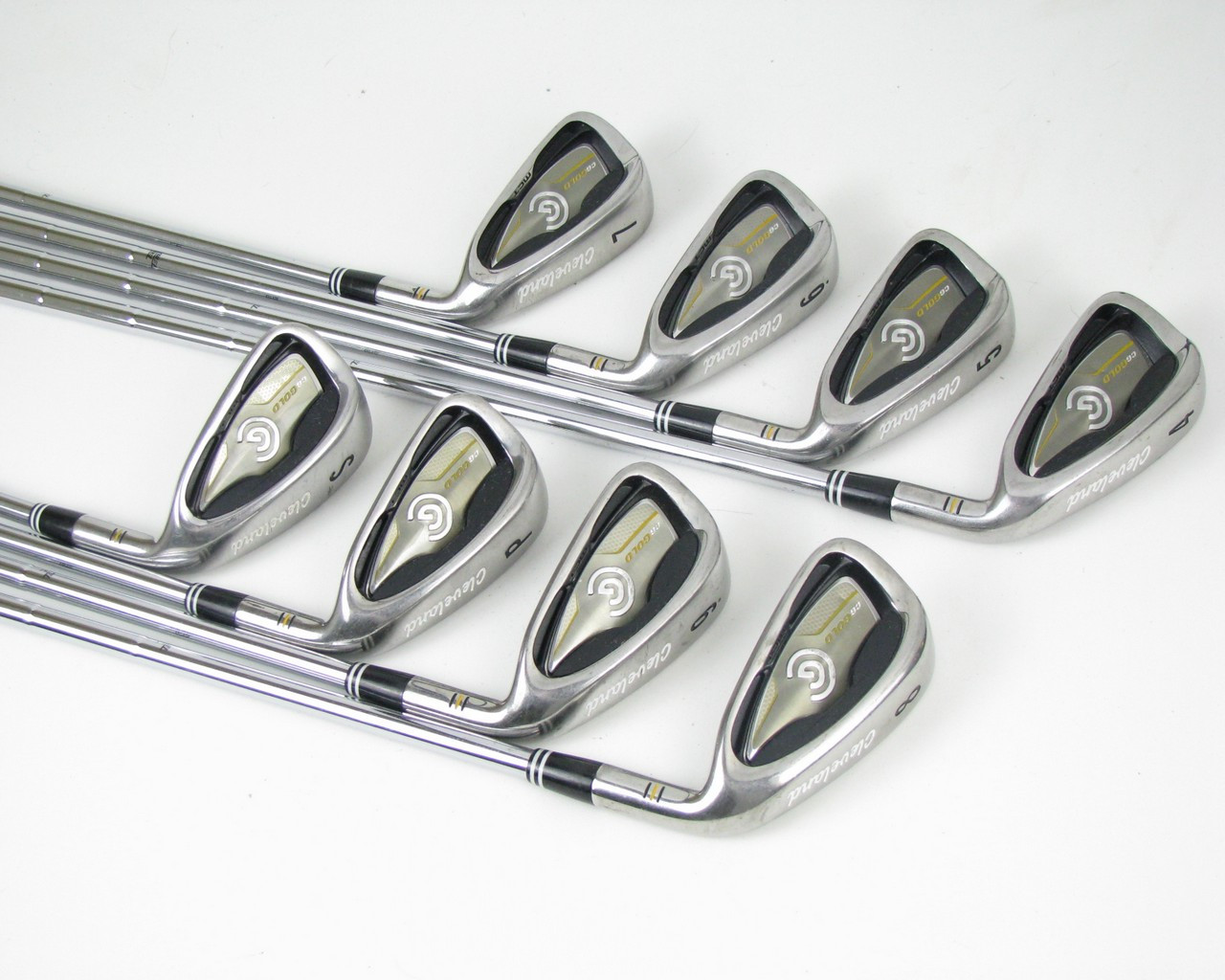 Cleveland CG Gold Black iron set 4-PW+SW w/ Steel Uniflex (Out of Stock) -  Clubs n Covers Golf