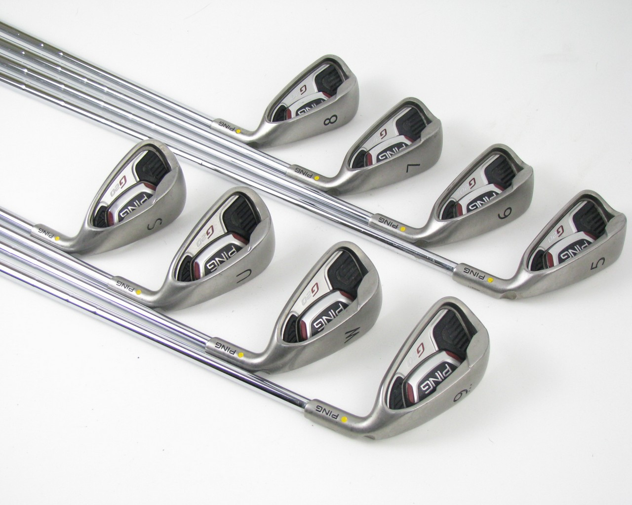 Ping G20 YELLOW DOT Iron Set 5PW+UW+SW w/ Steel CFS Regular +1/2" (Out