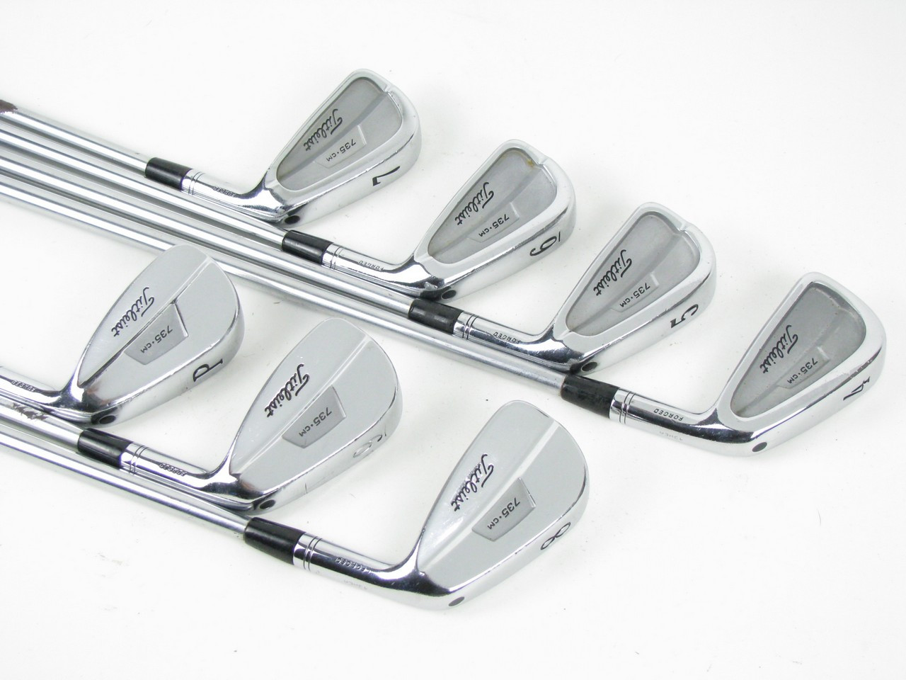 Titleist 735.CM Chrome iron set 4PW w/ Project X Rifle Satin