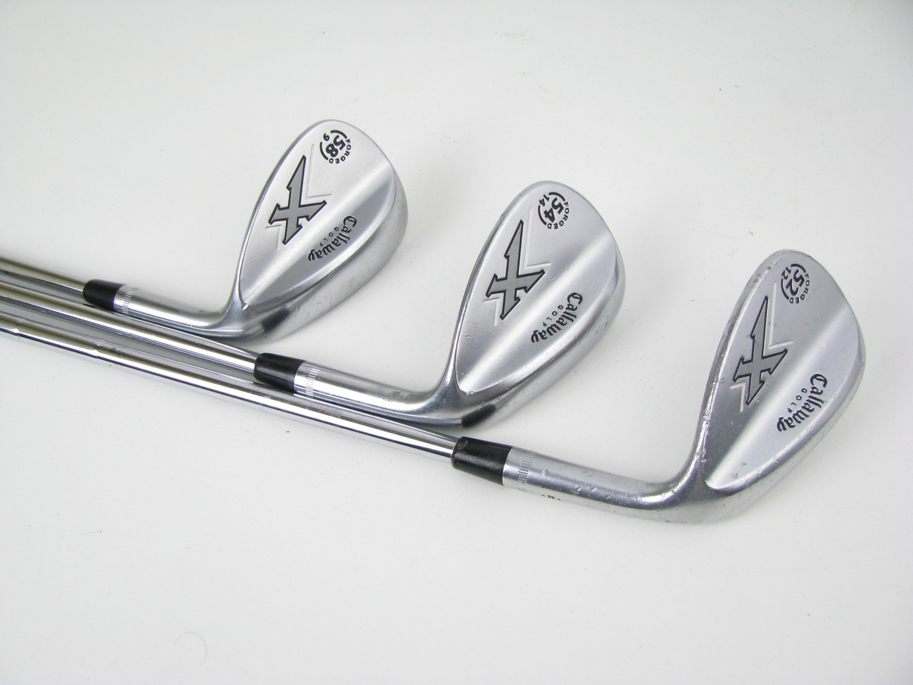 Set of 3 Callaway White Chrome Wedges 52* 54* 58* w/ Steel