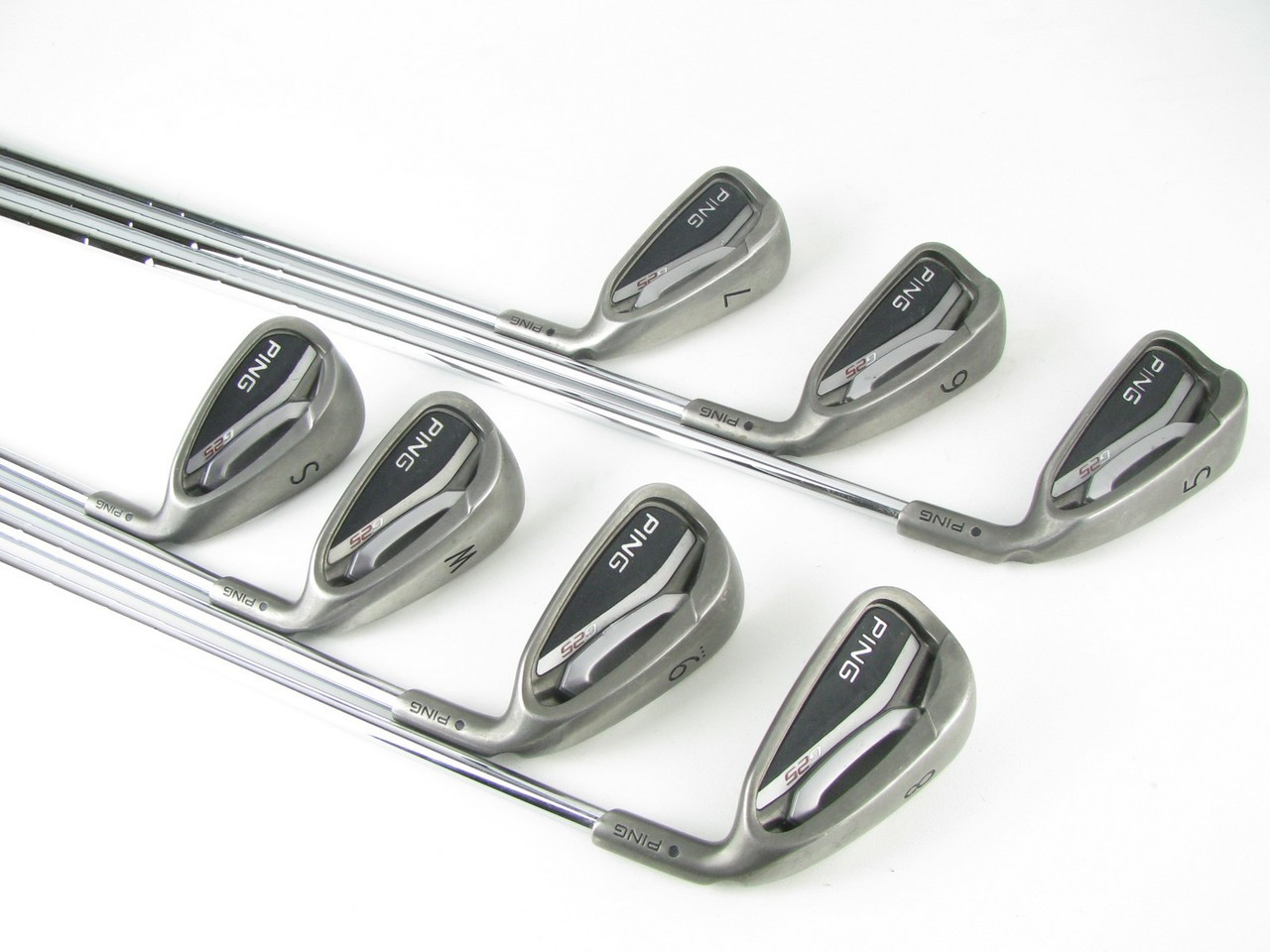 Ping G25 BLACK DOT Iron Set 5PW+SW w/ Steel CFS Regular Clubs n Covers