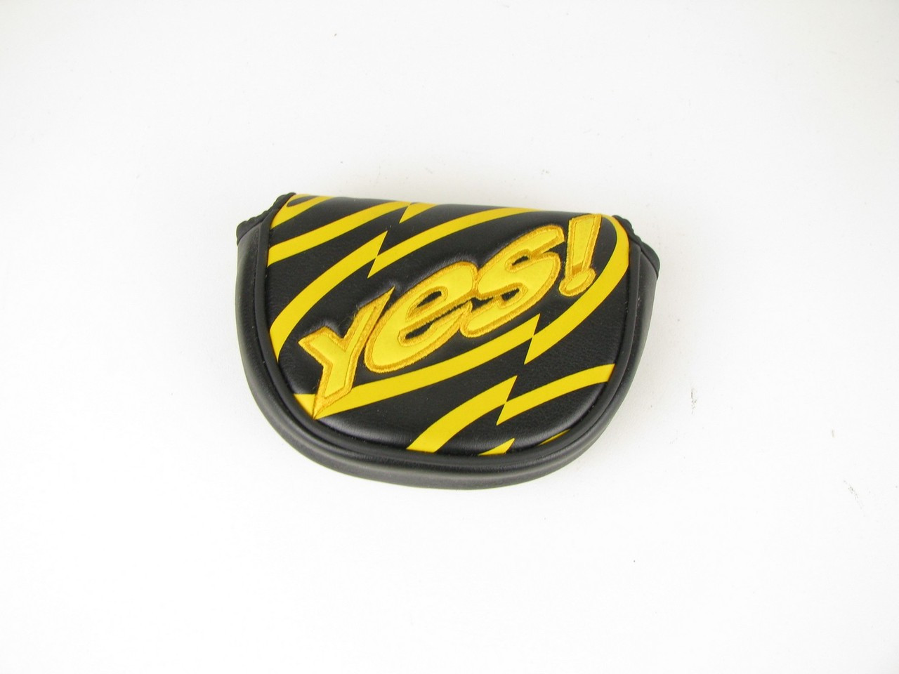 Yes! Mallet Putter Headcover BLACK/YELLOW (5" x 3.75") Clubs n Covers Golf