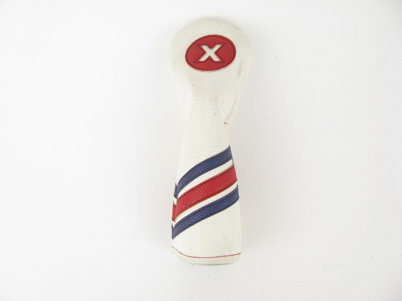 Maxfli Vintage Leather Hybrid X Headcover WHITE/RED/BLUE Clubs n Covers Golf