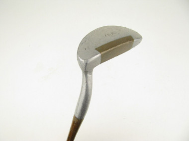 Putter Vintage Rare Otey Crisman - Tête Laiton, Manche Bois, Touche Dorée 2 Voies 35"