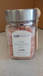 Sole Glass Jar with Spoon & Coarse Salt
