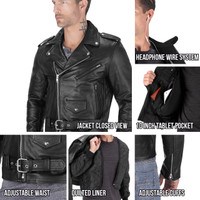 Viking Cycle American Eagle Leather Jacket for Men all in One View
