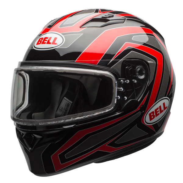 Bell Qualifier Machine Snow Helmet with Electric Shield Red
