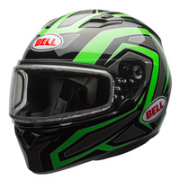 Bell Qualifier Machine Snow Helmet with Electric Shield Green