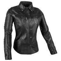 Speed And Strength Women's Black Heart Leather Shirt 1