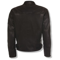 Olympia Bishop Brown Leather Jacket Back View
