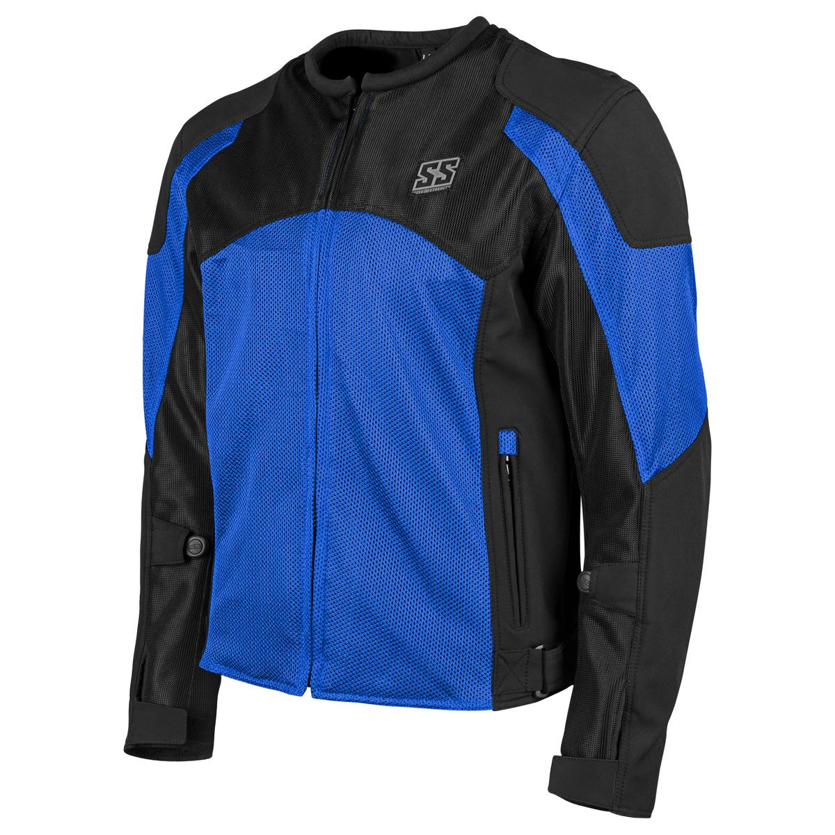 2X-Large Blue/Black Speed and Strength Midnight Express Mesh Mens Street Motorcycle Jacket 