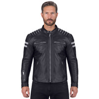 Viking Cycle Bloodaxe Leather Motorcycle Jacket for Men