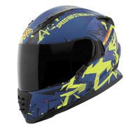 Speed and Strength SS1600 Critical Mass Helmet Blue/Yellow/Black View