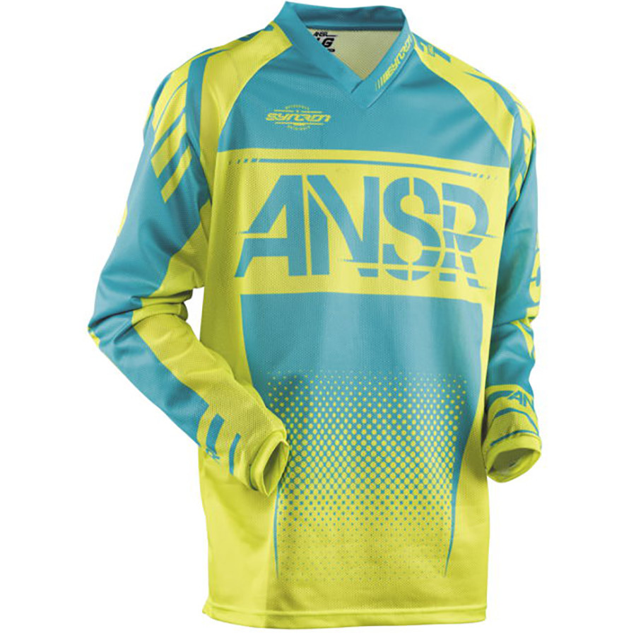 Blue/Yellow/Large Answer Racing A17.5 Elite Limited Edition Halo Mens Off-Road Motorcycle Jerseys 
