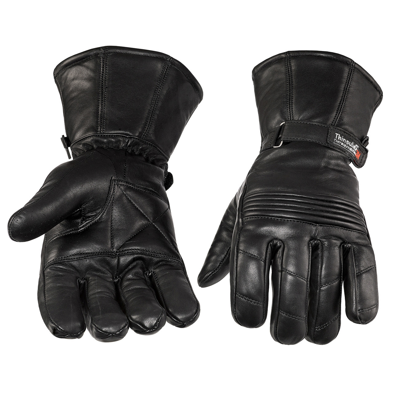 NEW PRODUCT Viking Cycle Men’s Premium Leather Gauntlet Motorcycle Cruiser Gloves X-Large 