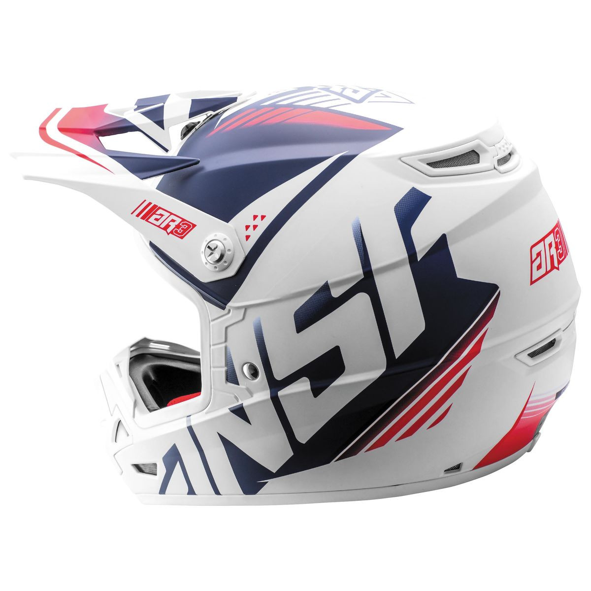 Answer Racing AR-3 Align Mens Off-Road Motorcycle Helmets XX-Large 0411-0605-6256 White/Navy
