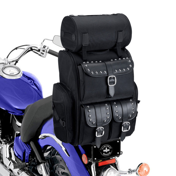 Vikingbags Extra Large Studded Motorcycle Sissy Bar Bag