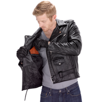 Viking Cycle Dark Age Motorcycle Jacket for Men Open Jacket View