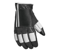 Roland Sands Design Men's Bronzo Leather Gloves White Front View