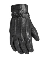 Roland Sands Design Men's Rourke Leather Gloves Black Front View