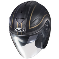 HJC IS-33 II Apus Open Face Helmet For Men Gold/Black Front View