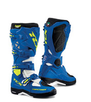 TCX Comp EVO 2 Michelin® MX Enduro High Performance Off Road Racing Boots Bright Blue/White View