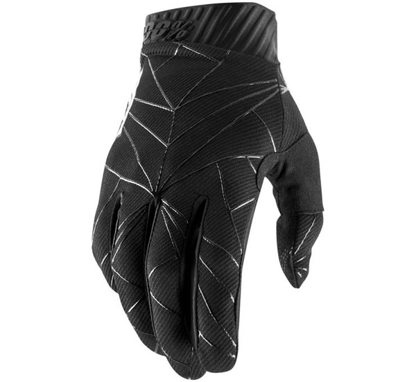 100% Men's Ridefit Gloves Black/White View