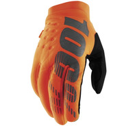 100% Men's Brisker Cold-Weather Gloves Fluorescent Orange/Black View