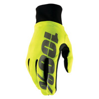 100% Men's Hydromatic Waterproof Off Road Glove For Men's Neon Yellow/Black/Grey View