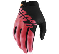 100% iTrack Off Road Gloves For Men's Fluorescent Red/Black View
