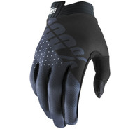 100% iTrack Off Road Gloves For Men's Black/Charcoal View
