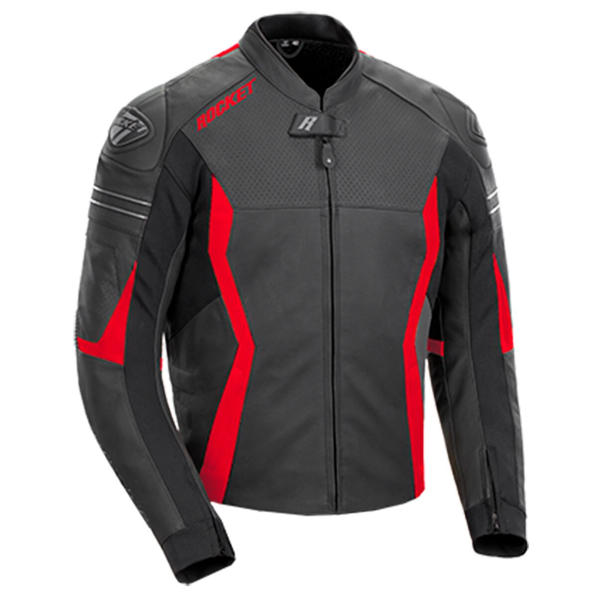 Classic bike leather jacket in black and grey accross chest armoured jacket sale