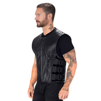 Viking Cycle Odin Leather Motorcycle Vest for Men 2XL