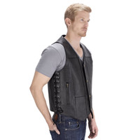 Viking Cycle Thorfinn 10 pocket Motorcycle Vest for Men Side View