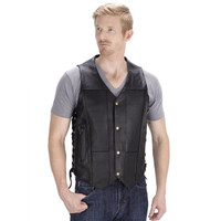 Viking Cycle Thorfinn 10 pocket Motorcycle Vest for Men Front Side
