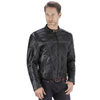 Viking Cycle Warrior 2.0 Leather Motorcycle Jacket Front View
