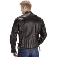 Viking Cycle Warrior Motorcycle Jacket for Men Back Side View