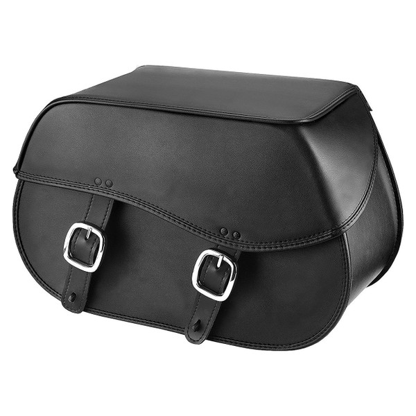 Nomad USA Large Leather Throw-over Motorcycle Saddlebags  1