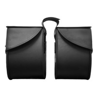 Nomad USA Large Leather Throw-over Motorcycle Saddlebags Both bag Side View