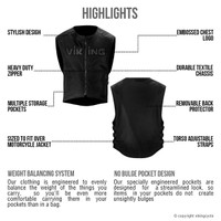 Viking Cycle Warhawk Armored Textile Vest Highlights