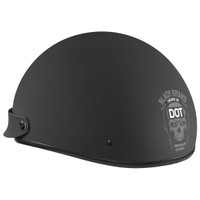 Black Brand Cheater .50 Helmet Matte Black/White